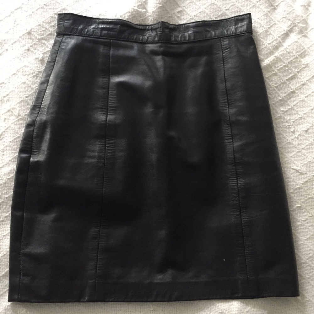 Wilsons Leather Black Pencil Skirt